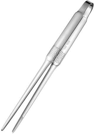 Ratpzou Pinces de Service Alimentaire - Ustensiles en Acier Inoxydable Antidérapants,Pinces de Cuisine pour Aliments,pour Camping Maison Restauration Grillade Pique-nique Buffet Extérieur Restaurant