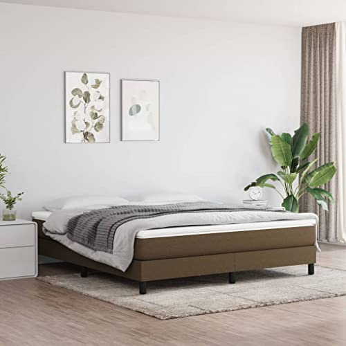 Zentexion Pocketfjädermadrass medium mörkbrun 160 x 200 x 20 cm tyg 100 procent polyester, med fickfjädrar och komfortskum för sovrum, gästrum, hotell, sömn