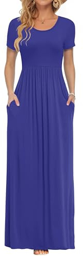 AUSELILY Maxi Dress for Women - Summer Casual Long Dresses for Ladies with Pockets