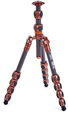 3 Legged Thing Pro Range 2.0 Leo 2.0 Carbon Fibre Travel Tripod System - Adjustable Camera Tripod with 3 Detachable Legs for Monopod Conversion - Earth Bronze (LEO2)