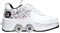 Rollers Skate Shoes Chaussures à roulettes Chaussures de skateboard réglables avec roulettes pour femme (34, rose blanc)