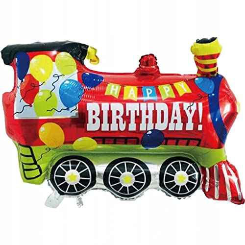 Zebra Balloons Train Vehicle Foil Balloon, 72cm/28inch