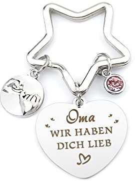 Hoosmoon Oma Geschenke für Oma Schlüsselanhänger Oma Beste Oma Geschenke Oma Geburtstagsgeschenk Oma und Opa Geschenke Oma Geschenk Muttertagsgeschenk- Oma Wir Haben dich Lieb