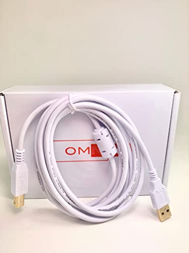 OMNIHIL 8 Feet Long White High Speed USB 2.0 Cable Compatible with Rotel S14 Streaming Amplifier