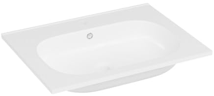 Vente-unique - Lavabo empotrado Okiwa - L 60cm x A 46cm x H 14.5cm - resina - blanco