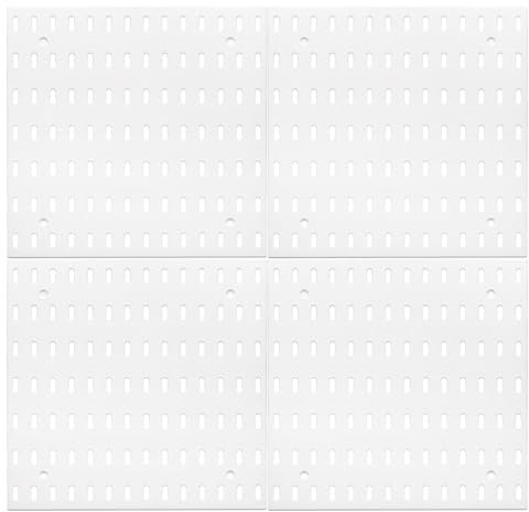 QUARKZMAN 4pz Plastica Pioli Muro Pannelli Tavoli Pioli Muro Organizzatore per Banco Lavoro Bianco Piolo per Garage Cucina Soggiorno Bagno Ufficio Bianco