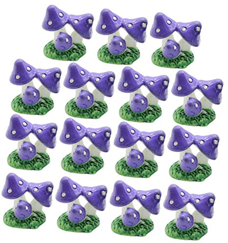 BCOATH Lot de 20 Mini Champignons Décoratifs en Résine Petites Statues De Champignons pour Bureau Jardin Bonsaï
