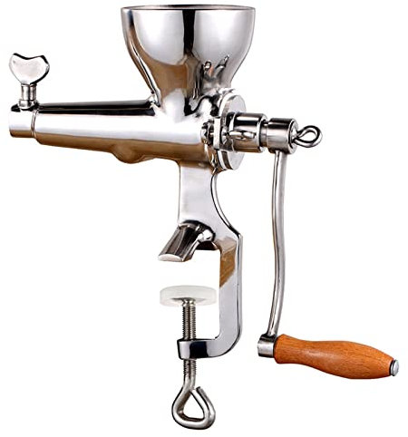 Portable Wheatgrass Juicer, Stainless Steel Manual Juicer, with Desktop Clip, Kitchen Juicer Tools for Wheat Grass Spinach Pomegranate Apple Grapes Fruit Vegetable