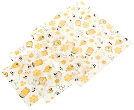 PACKOVE 3pcs Reusable Beeswax Wraps for Bread Food Food Preservation Cloths Fabrics