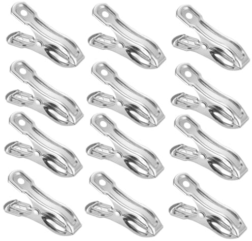 Alasum 20 Pezzi Clip in Acciaio Resistente per Serra e Giardino Morsetti Multiuso Antivento per Fissaggio Teli Protettivi Rete Ombreggiante e Copertura Piante Esterne