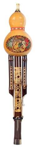 Handgjord Kalebassflöjt Hulusi Flöjt I C Dur Och B Dubbel Sluta Spela Nybörjar Folkinstrument För Vuxna(C major)