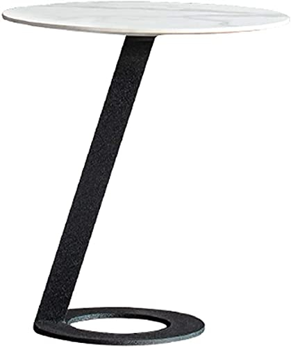 Iron Art TV Esstisch, Nordic Solid Leg Walnut Fashion Coffee Round Table, High-End Craft Anti-Rutsch Kissen Aufbewahrung Nachttisch Ecktisch, Dicke Platte (Color : C)