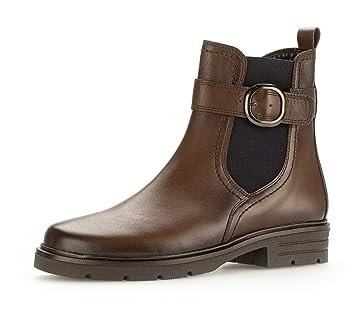 Gabor Damen Chelsea Boots | Frauen Stiefeletten | Wechselfußbett | Best Fitting | halbstiefel | Kurzstiefel | Sattel (Eff)(Blue) | 43 EU - 9 UK