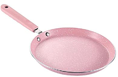 UNFAIRZQ Poêle à fond plat rose antiadhésive pour mini omelettes, œufs au plat, crêpes, poêles à frire multifonctionnelles à fond plat pour tables de cuisson en verre