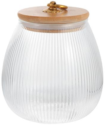 Cabilock 1 Pc frasco sellado frascos tapados tarro de cereal grueso cocina recipientes para alimentos botes hermeticos Contenedor de sellado contenedor de almacenamiento transparente Madera