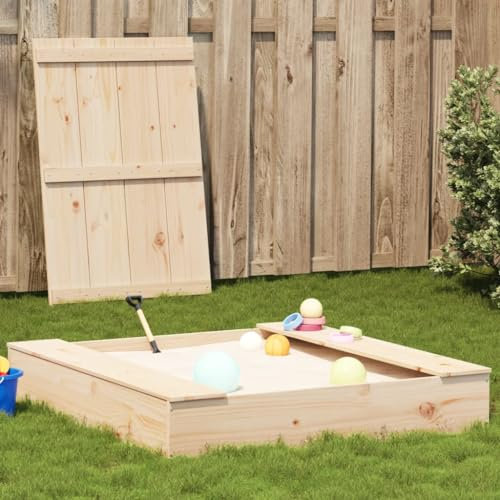Muebles select-Sandpit con tapa 111x111x19,5 cm madera maciza de pino