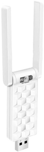 Wrtysully Repetidor WiFi USB Extensor de Señal Inalámbrica 2.4G 300Mbps Router Amplificador WiFi Amplificador WiFi de Alcance para PC Portátil