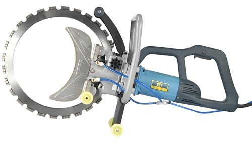 SHENGSHIYU Cortador de Hormigón con Bomba de Agua y Disco de Diamante,Velocidad del Motor 3000 RPM,8800W Sierra Circular Sin Escobillas,Diámetro del Disco de Diamante,600mm