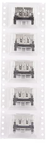 Sxhlseller Kit de Remplacement de Prise de Connecteur d'interface de Port 5 Pièces pour Console de Carte Mère Slim 1000 1100 1200, Alliage d'aluminium Haute Définition