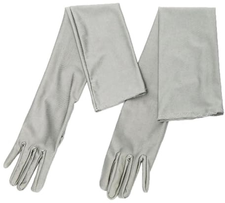 WESIEVYA Guantes Largos de Novia para Boda de 55cm, Cómodos y Elásticos de Spandex, Accesorios Elegantes para Fiesta y Disfraces de Mujeres