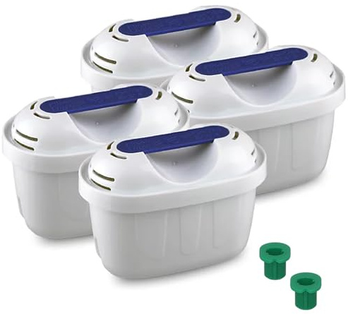 SPARES2GO Vattenfilterpatron kompatibel med Tassimo Kaffemaskin (Paket med 4)