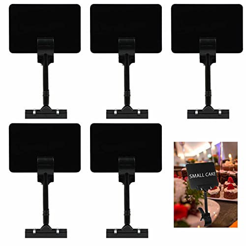 Pinces étiquettes Clips Titulaire Prix - Support D'affichage Présentoir avec de Réutilisables Double Face pour Magasins Fruits Restaurants Supermarchés, 5 Pièce