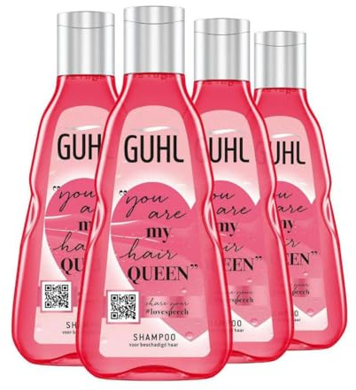 4er Pack - Guhl Shampoo Love Speech für geschädigtes Haar - 250ml