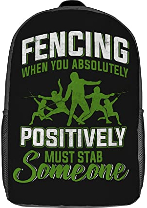 Laptop-Rucksack Fecht-Schwertkampf Tasche Klassischen Backpack Leichter Schule Rucksack Für Reisen, Freizeit, Job, 43X32X14Cm