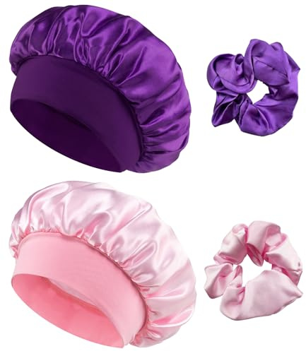 Loomify Bonnet Satin Cheveux Nuit, Bonnet en Soie Doux pour Dormir