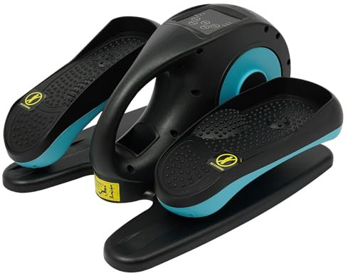 WOQLIBE Entrenador elíptico, elíptico sentado con mando a distancia, pantalla unb, debajo de la mesa elíptica para el hogar, 5 velocidades, entrenamiento cruzado para personas mayores, adultos (azul)
