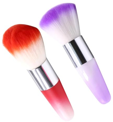 HAMPPLIES 2 piezas Brochas Uñas Polvo Pinceles Maquillaje Polvo para Uñas Limpieza Removedor Esmalte Manicura Profesional y Uso Casa