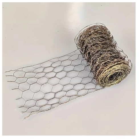 CKQshenKouyicKQ Malla de Alambre for jardín, Animales, Flores y gallinero, Suministros Florales(Brown 3M)