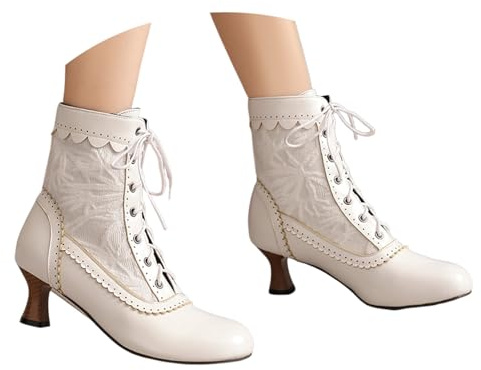 Botines Mujer Con Tacón, Botines Primavera Verano Botines con Tacón Botines Elegantes Botines de Tobillo Botines Cremallera Botas Clásicas de Verano Botas impermeables