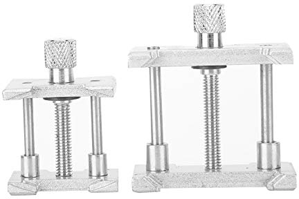 2pcs supporto movimento orologio in metallo, supporto universale per la rimozione del morsetto di riparazione dell'orologio per orologiai apriscatole per orologio da polso(1)