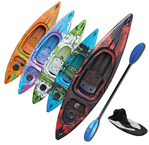 Riber One Person Sit In Kayak Deluxe Starter Pack - Ideal for Beginners - Multiple Colours