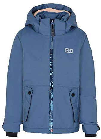 Lego Wear Veste de Ski et de Snowboard pour Fille, série Cool 100% imperméable, Coupe-Vent, Respirante, Chaude, Bleu foncé, 116