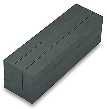Barra magnética de cerámica resistente - Imán de barra de ferrita rectangular C8 a granel 100x10x10mm (paquete de 9)