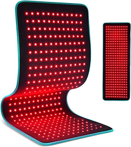 iTHERAU Lampe Infrarouge Ceinture 80x30cm Plus Red Light Therapy 360LEDs Courroie 660nm Lumière Rouge & 850nm Infrarouge Thérapie pour Inflammation Soulagement de Douleur Muscl Articulation