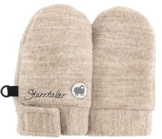 Sterntaler Fäustling ohne Daumen aus Merinowolle, gefüttert, mit Klettverschluss - Unisex Accessoires für Babys & Kleinkinder - weich und warm - sand, Gr. 0