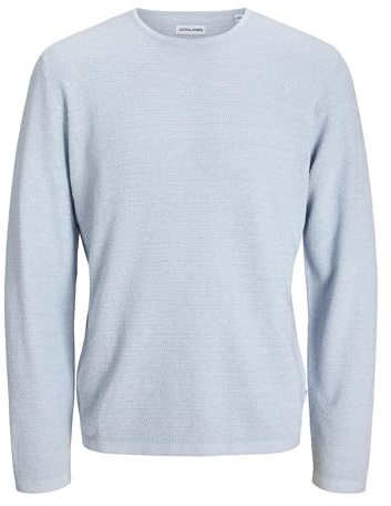 Jack & Jones Maglione Lavorato a Maglia, Tinta Unita, Blu Chambray., M