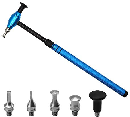 Mulcort Herramienta de Reparación de Abolladuras de Coche, Martillo Telescópico de Aleación de Aluminio con 5 Cabezales de Derribo, Martillo Nivelador Martillo de Reparación de Automóviles