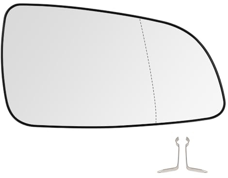 SENZEAL Cristal de Retrovisor para Opel Astra H 2004-2008 Calefactable Derecha Cristal de Espejo Reemplazar 6428785 6428786 (Derecha)
