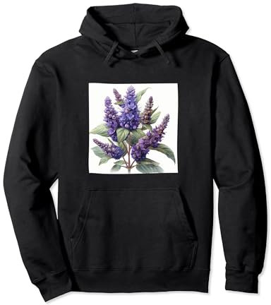 Anise Hyssop Flower Cottagecore Graphic Pullover Hoodie