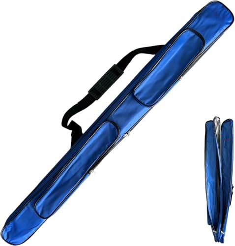 WSOGYDOTX Double Layer Sword Bags,Waterproof Oxford Cloth Storage Bag,Can Hold 2 Swords,Adjustable Straps Backpack for Katana,Bokken,Martial Arts,Tai Chi Sword-Blue||110 * 12 * 9CM