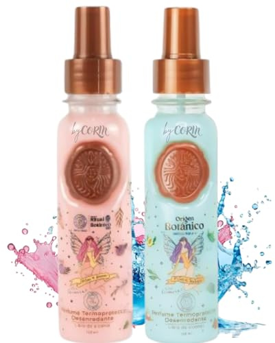 Hair Perfume - DUO Protector Termico para Cabello, Desenredante y Control Frizz Con Feromonas, Protección Solar - Ritual Seducción y Ritual Tentación Floral y Frutal 120ML - Leave in Conditioner Spray