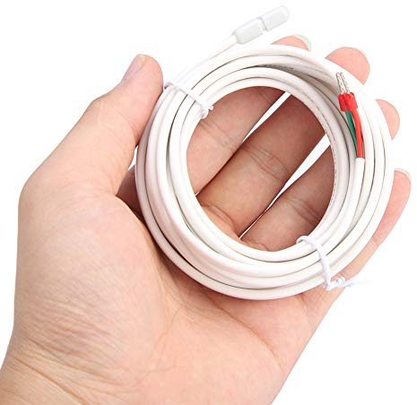 3 Meter Thermostat Sensor Sonde, Fußbodenheizung Sensor NTC Fühler 10K Ohm, Zahlreichen Heizungsthermostaten, Ersatzteil für Heizungssteuerung und Temperaturmessung