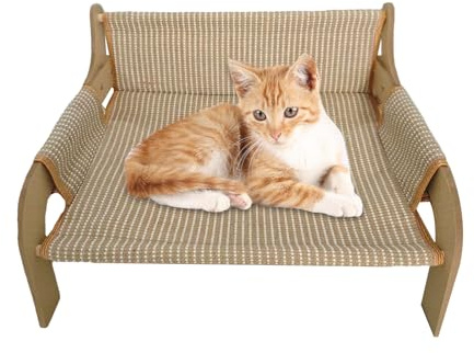 Canapé pour Chat - Canapé Hamac pour Chien et Chat | Meuble de Sommeil Respirable Surélevé Fournitures pour Animaux pour Intérieur Extérieur Chambre Salon Été Chiot