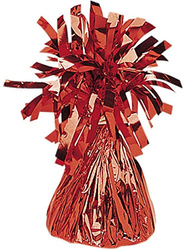 Amakando Peso per Palloncini 170g - Rosso | Palloncino Peso con Frange | Pesetto Globo Foil | Peso per Pallone