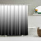 YISHU Farbverlauf Wasserdichter Duschvorhang Anti-Schimmel inkl. 12 Duschvorhangringe für Badezimmer 180x180/180x200 cm schwarz 180x180cm