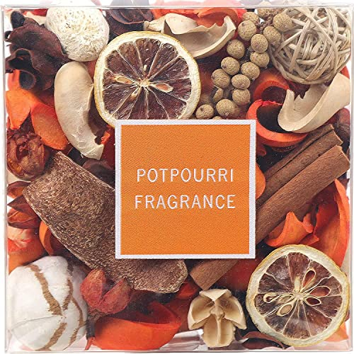 Qingbei Rina Christmas Pot pourri, Cinnamon Scented Orange Pot pourri Dried Flowers, Decorative Bowl Vase Filler,Home Fragrance,Bathroom Decor,400g/Large